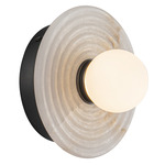 Dahlia Wall Sconce - Urban Bronze / Alabaster