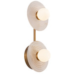 Dahlia Bathroom Vanity Light - Vintage Brass / Alabaster