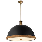 Doral Pendant - Vintage Brass / Matte Black