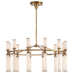 Edwin Chandelier - Vintage Brass / Frosted