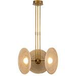 Harbour Pendant - Vintage Brass / Rattan