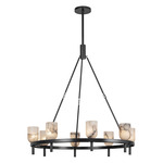 Lucian Round Chandelier - Urban Bronze / Alabaster