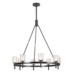 Lucian Round Chandelier - Urban Bronze / Clear