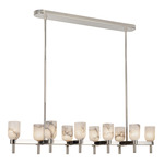 Lucian Linear Pendant - Polished Nickel / Alabaster