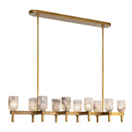 Lucian Linear Pendant - Vintage Brass / Alabaster