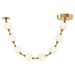 Marni String Pendant - Natural Brass / Clear Ribbed