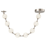 Marni String Pendant - Polished Nickel / Clear Ribbed