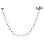 Marni String Pendant - Polished Nickel / Clear Ribbed