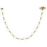 Marni String Pendant - Natural Brass / Clear Ribbed