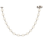 Marni String Pendant - Polished Nickel / Clear Ribbed