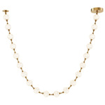 Marni String Pendant - Natural Brass / Clear Ribbed