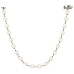 Marni String Pendant - Polished Nickel / Clear Ribbed