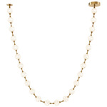 Marni String Pendant - Natural Brass / Clear Ribbed