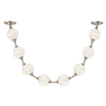 Marni String Pendant - Polished Nickel / Clear Ribbed