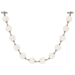 Marni String Pendant - Polished Nickel / Clear Ribbed