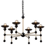 Nadine Chandelier - Matte Black / Natural