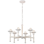 Nadine Chandelier - Matte White / Natural