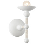 Nadine Wall Sconce - Matte White / Natural