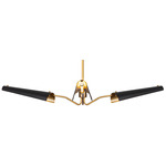 Osorio Chandelier - Vintage Brass / Matte Black