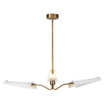 Osorio Chandelier - Vintage Brass / Matte White