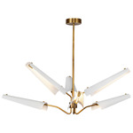 Osorio Chandelier - Vintage Brass / Matte White