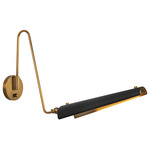 Osorio Swing Arm Wall Sconce - Vintage Brass / Matte Black