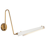 Osorio Swing Arm Wall Sconce - Vintage Brass / Matte White