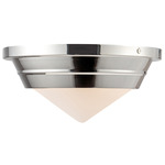 Willard Ceiling Light - Polished Nickel / Matte Opal