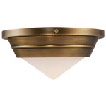 Willard Ceiling Light - Vintage Brass / Matte Opal