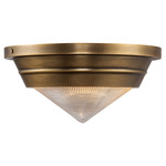 Willard Ceiling Light - Vintage Brass / Clear Prismatic