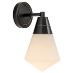 Willard Wall Sconce - Urban Bronze / Matte Opal