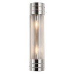 Willard Bathroom Vanity Light - Polished Nickel / Clear Prismatic