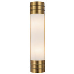 Willard Bathroom Vanity Light - Vintage Brass / Matte Opal