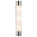 Willard Bathroom Vanity Light - Polished Nickel / Matte Opal