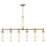 Wynwood Linear Pendant - Vintage Brass / Glossy Opal