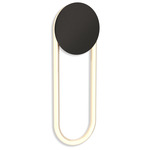 Ra Wall Sconce - Sandy Black / Clear