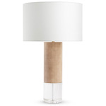 Admiral Table Lamp - Light Wood / Off White
