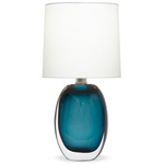 Audrey Table Lamp - Blue / Off White