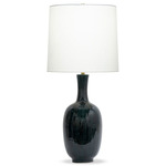 Keith Table Lamp - Dark Emerald Green / Off White