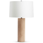 Nelson Table Lamp - Natural Wood / Off White