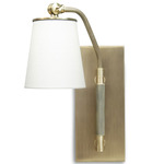 Olson Wall Sconce - Antique Brass / Off White