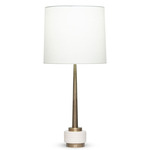 Weiss Table Lamp - Antique Brass / Off White
