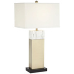 Parma Table Lamp - Brass / White / White