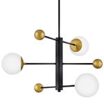 Auggie Chandelier - Black / Opal