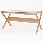 Covet Desk - Natural Oak / Clear