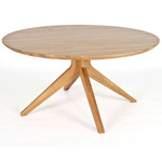 Cross Round Table - Natural Oak