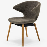 Ella Dining Chair - Natural Oak / Pepper Boucle