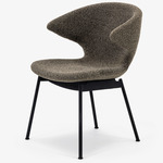 Ella Dining Chair - Black / Pepper Boucle