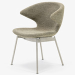 Ella Dining Chair - Stainless Steel / Sable Boucle