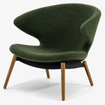 Ella Lounge Chair - Natural Oak / Moss Boucle